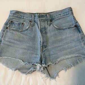 Levi 501 Denim Shorts High Waisted